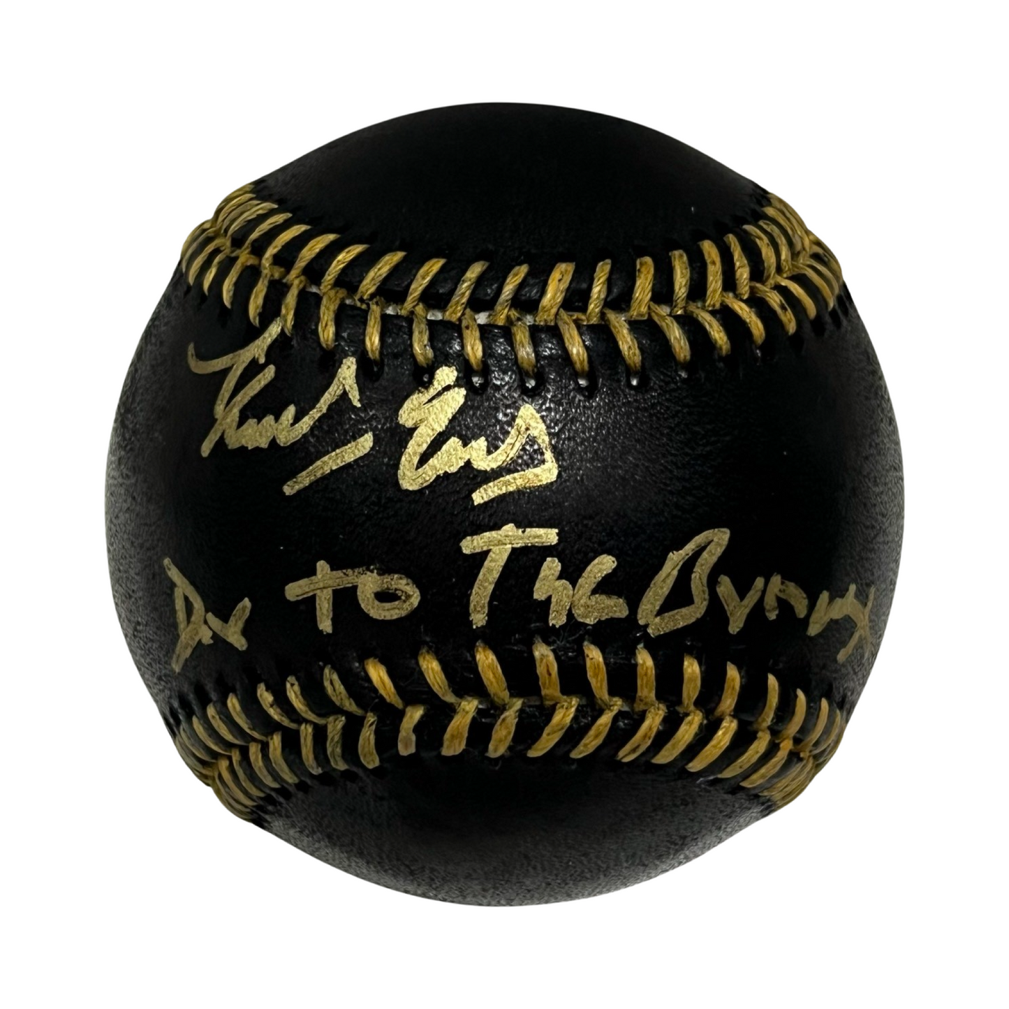Domingo German Autographed New York Yankees Black Leather OMLB DR to the Bronx Inscription JSA