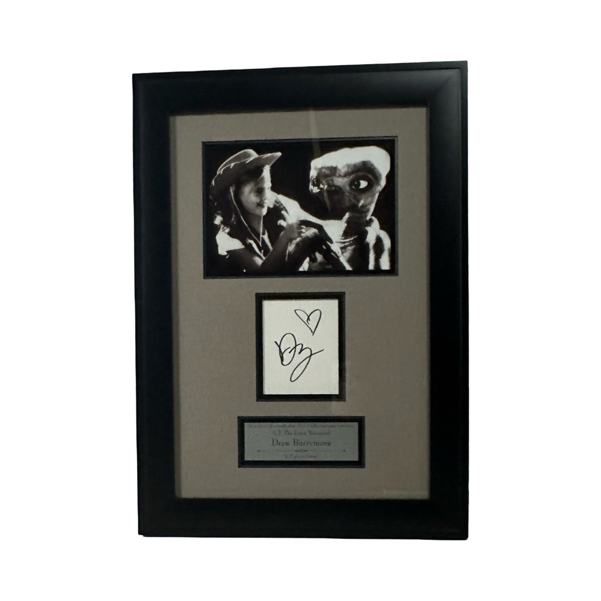 Drew Barrymore Autographed Framed E. T. 20x24 Frame JSA COA