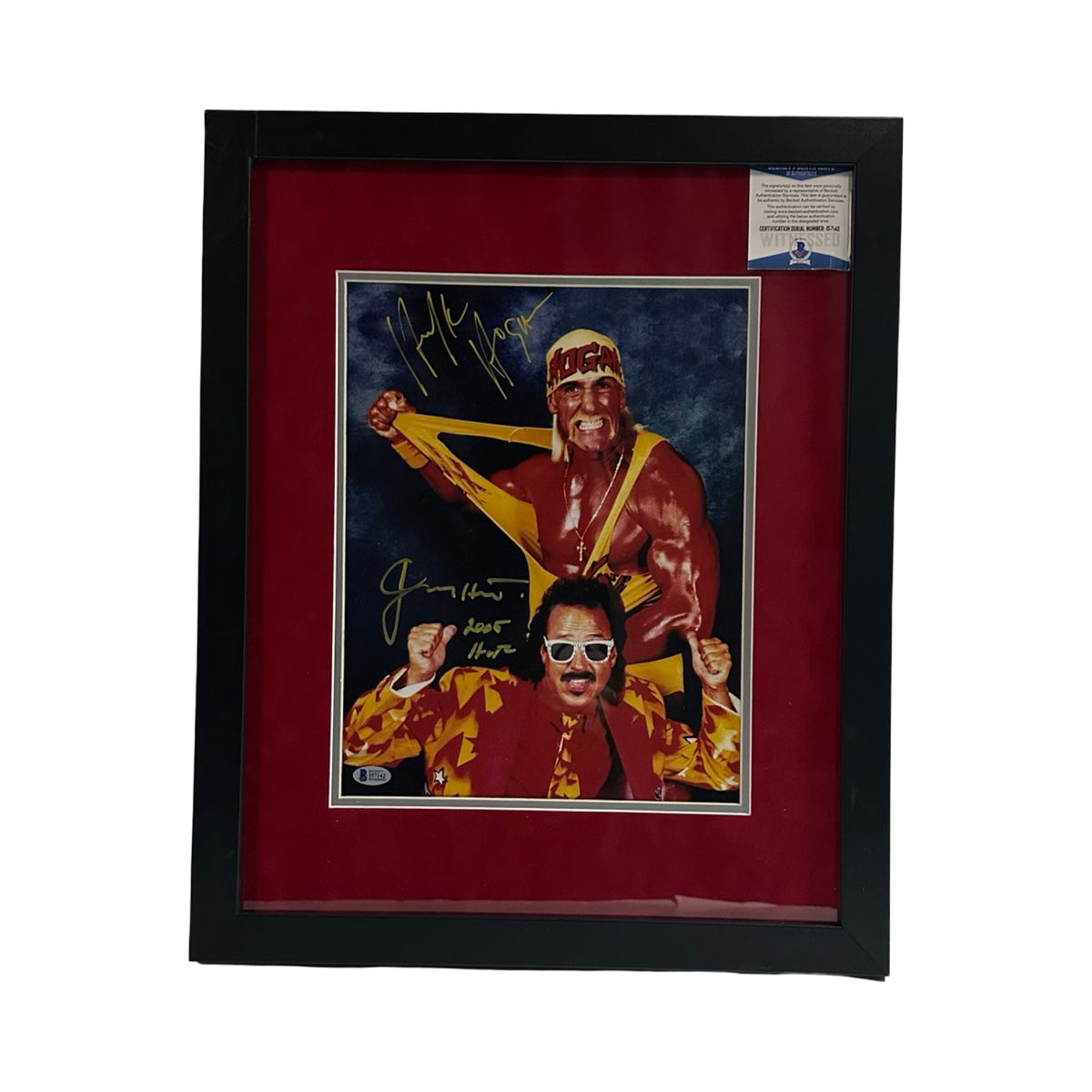 Hulk Hogan And Jimmy Hart Framed Autographed 11x14 Beckett BAS