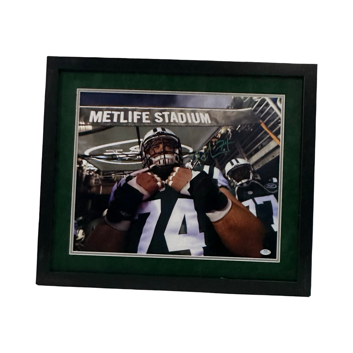Nick Mangold Autographed Framed Tunnel 16x20 PSA