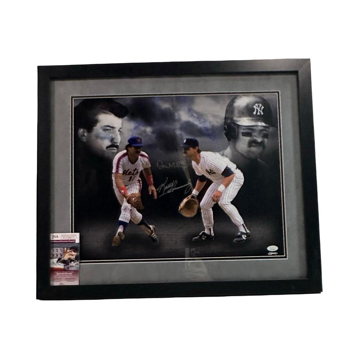 Don Mattingly & Keith Hernandez Framed Autographed Edit Fielding 16x20 JSA