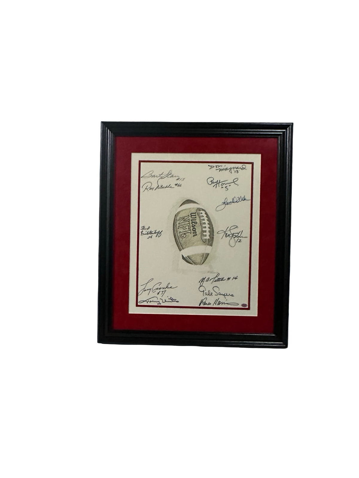 HOF NFL Players Framed Autographed 16x20 Football Photo SGC COA