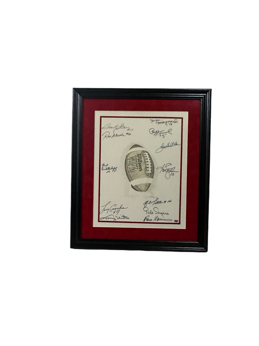 HOF NFL Players Framed Autographed 16x20 Football Photo SGC COA