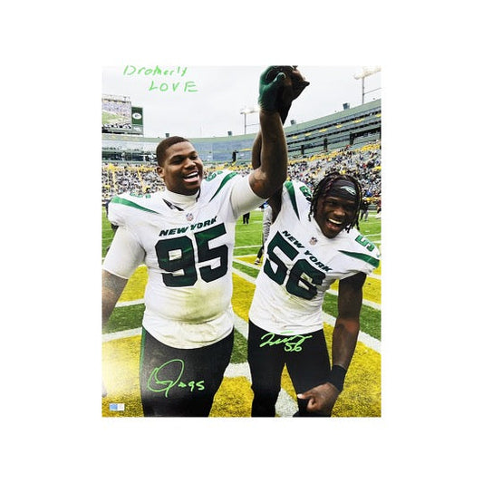Quinnen & Quincy Williams Autographed New York Jets 16x20 "Brotherly Love" Inscription Steiner CX