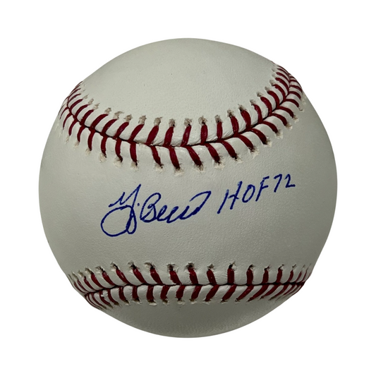 Yogi Berra Autographed New York Yankees OMLB HOF 72 Inscription JSA