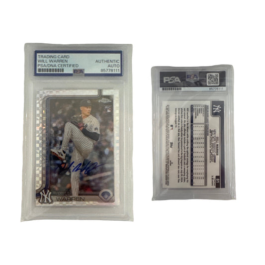 2025 Will Warren Topps Chrome #81 Autographed Prizm Refractor PSA Auto Authentic