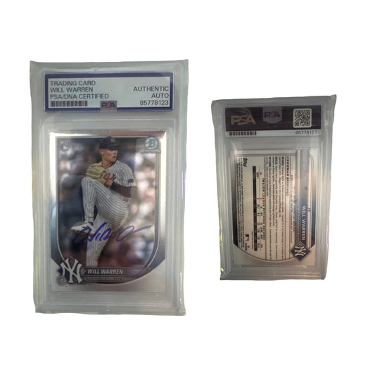 2025 Will Warren Bowman Chrome #79 Autographed PSA Auto Authentic