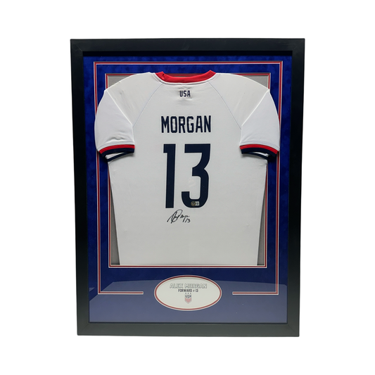 Alex Morgan Autographed Team USA White Jersey Beckett - Framed