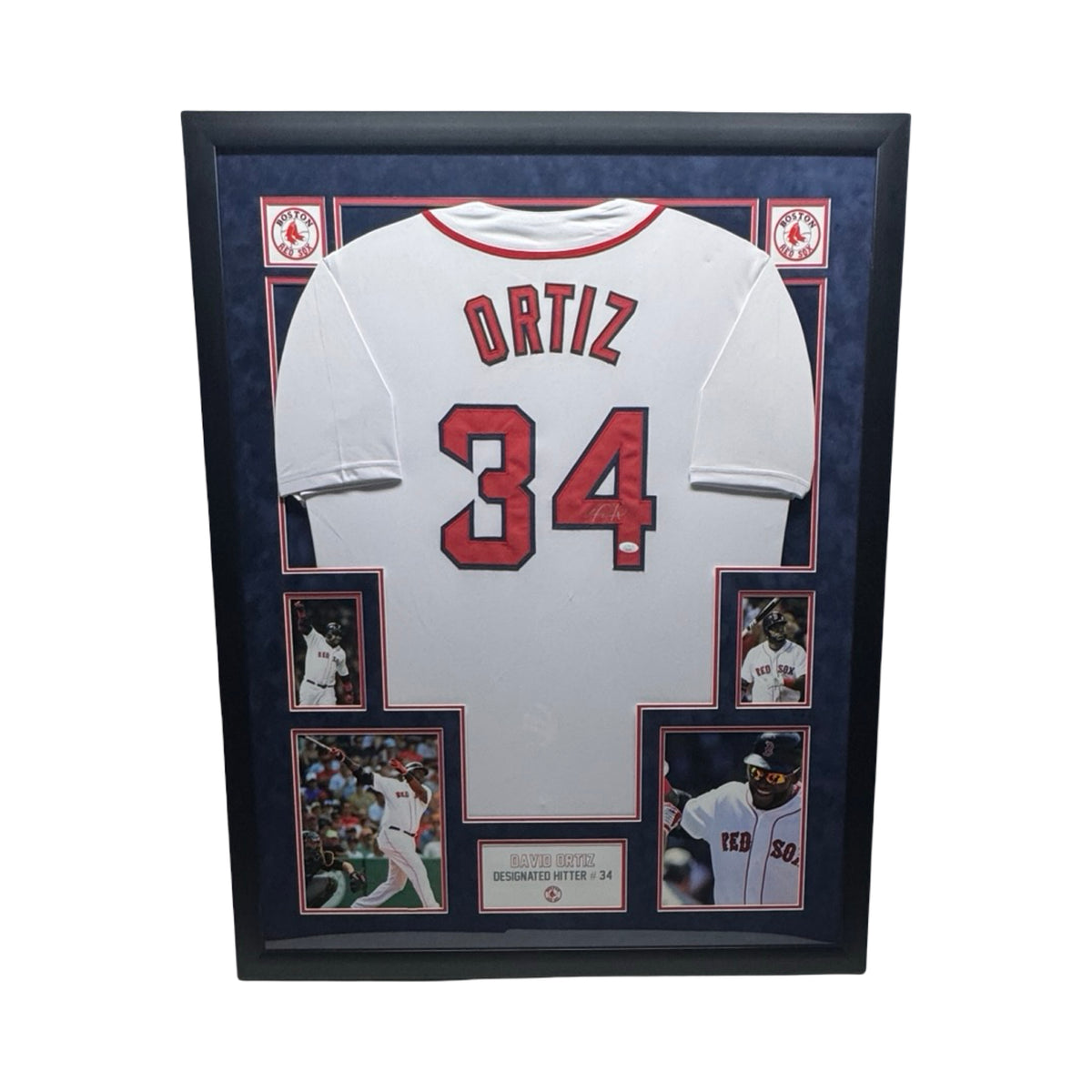 David Ortiz Framed Boston Red Sox Jersey JSA COA