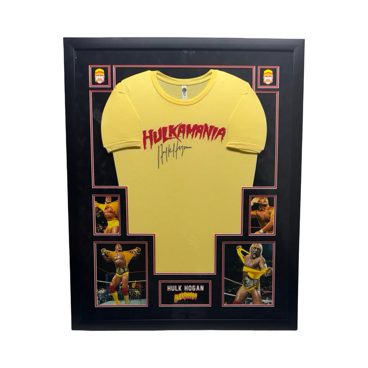 Hulk Hogan Framed Autographed Hulkmania Shirt Black Backer Beckett BAS