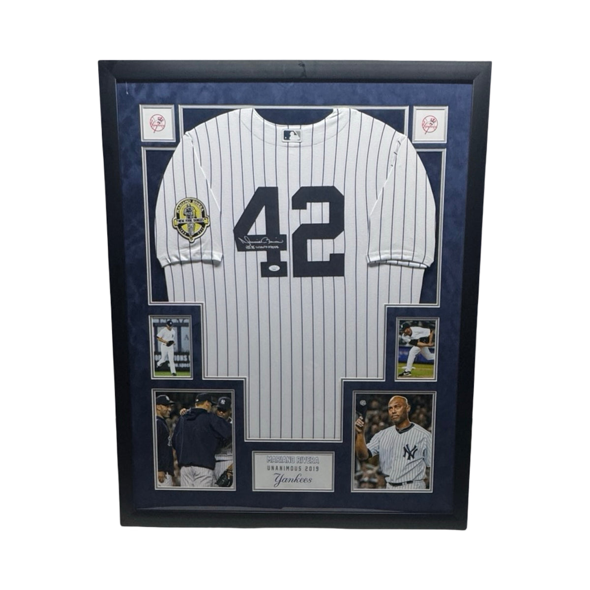 Mariano Rivera Autographed Framed Jersey 100% Unanimous JSA COA