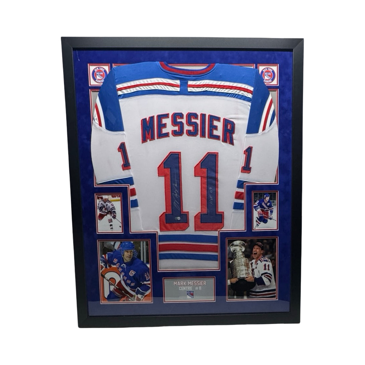 Mark Messier Framed Autographed New York Rangers Jersey Steiner CX