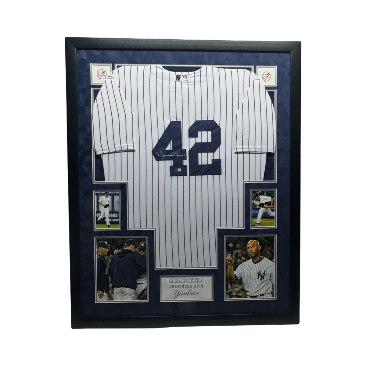 Mariano Rivera Autographed Framed New York Yankees Jersey Steiner CX
