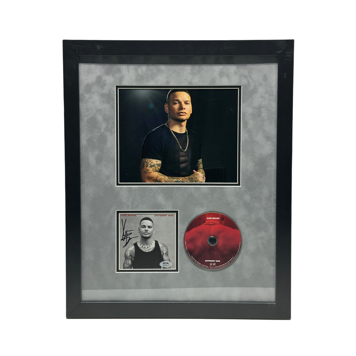 Kane Brown Autographed Different Man Vertical CD Grey Mat PSA - Framed