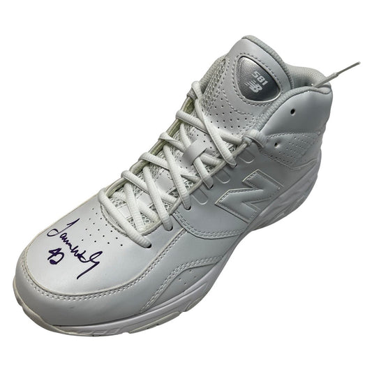 James Worthy Autographed Los Angeles Lakers New Balance Sneaker Steiner CX