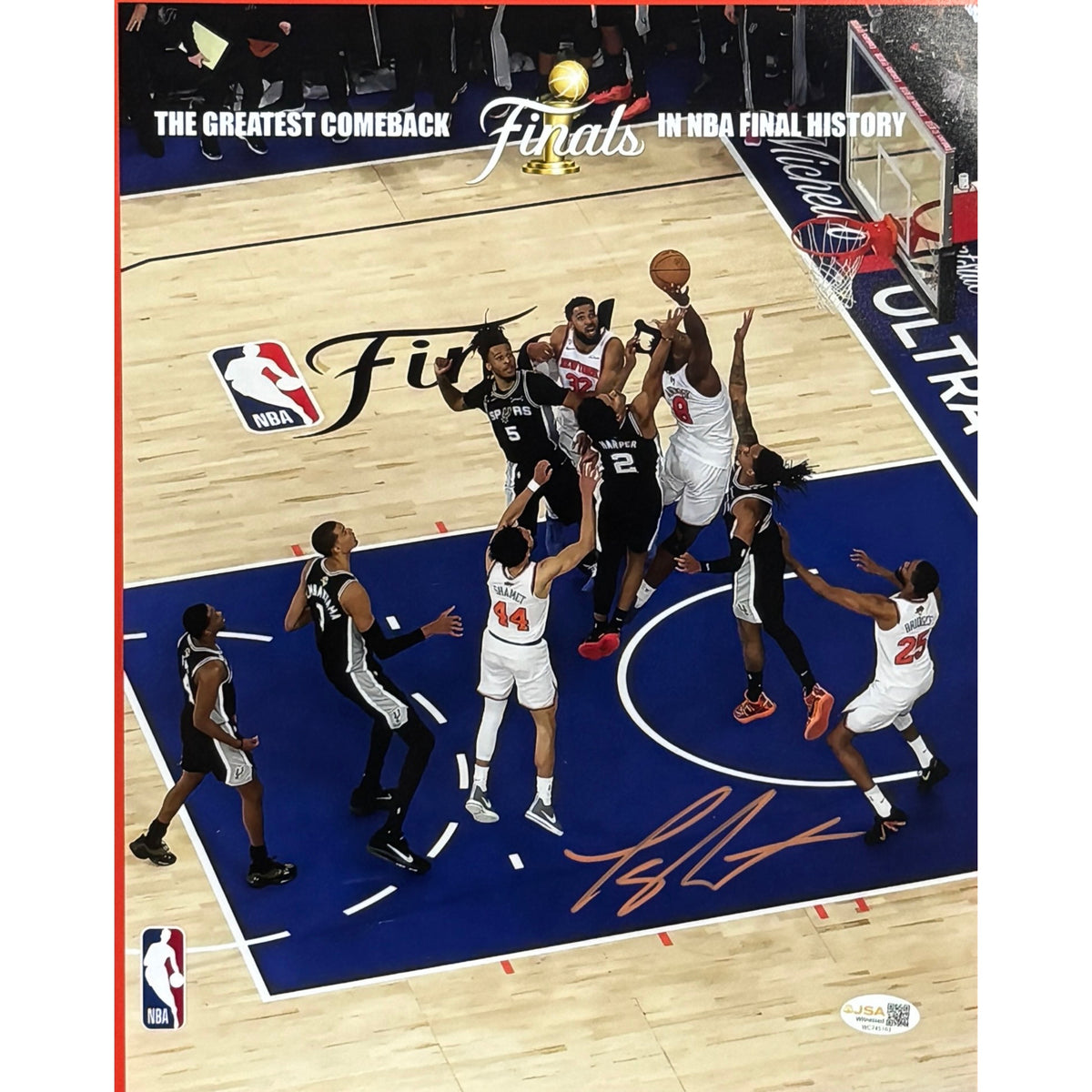 Landry Shamet New York Knicks Tip In Autographed 11x14 JSA
