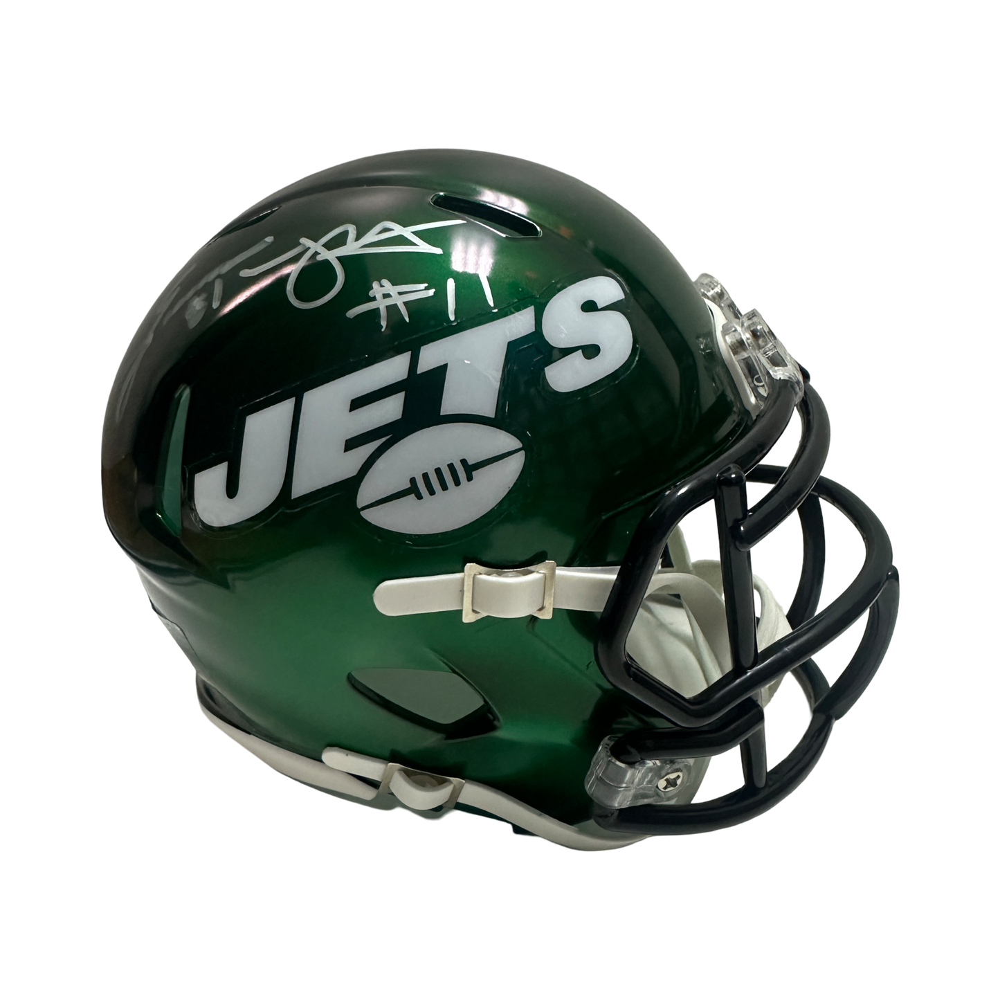 Robbie Anderson & Quincy Enunwa Autographed New York Jets Speed Mini Helmet JSA