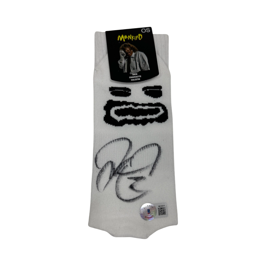 Mick Foley Mankind Autographed Socko Sock Single Beckett