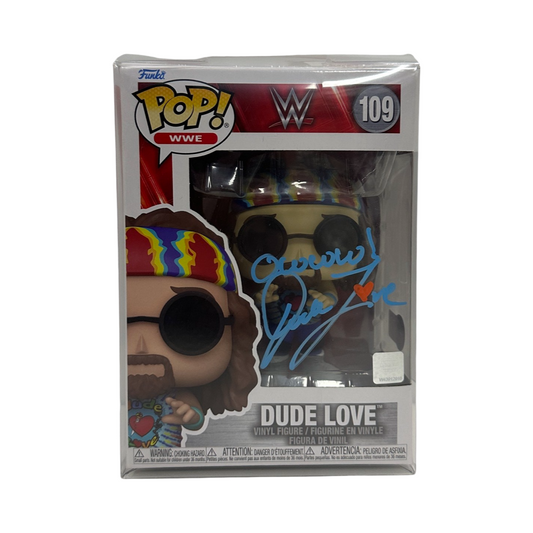 Mick Foley Dude Love Autographed WWE Funko Pop "OWWW!" Inscription Beckett