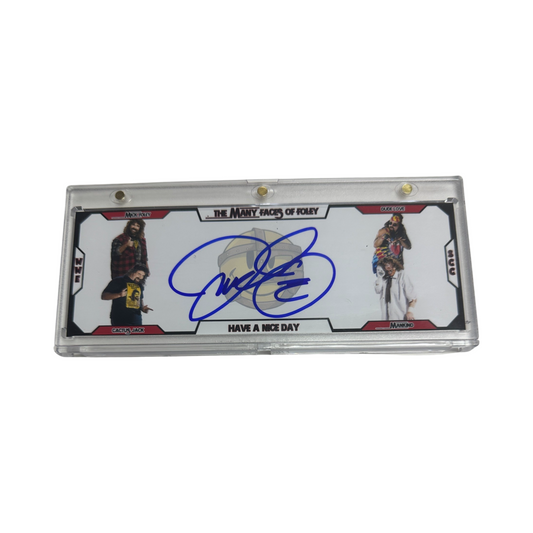 Mick Foley The Many Faces Of Foley Autographed BG Exclusive WWE Card