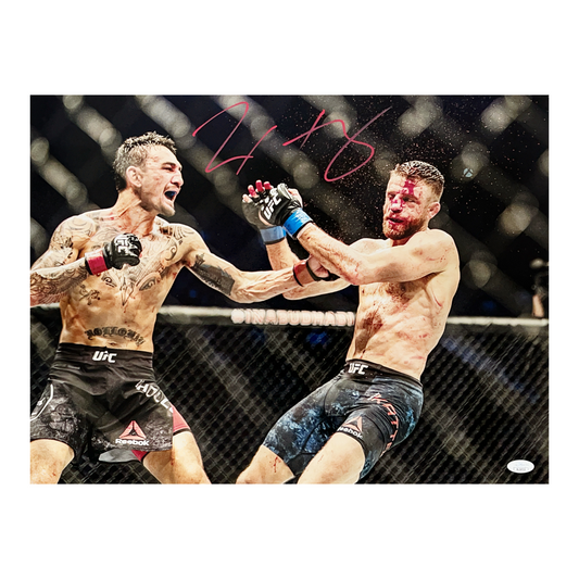 Max Holloway Autographed UFC 16x20 JSA