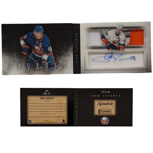 John Tavares New York Islanders Autographed Panini Playbook Signature Booklet