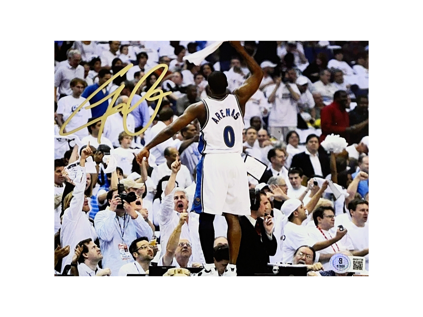 Gilbert Arenas Autographed Washington Wizards in Front of Crowd 8x10 Photo Beckett