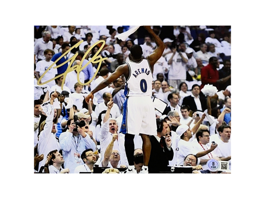 Gilbert Arenas Autographed Washington Wizards in Front of Crowd 8x10 Photo Beckett