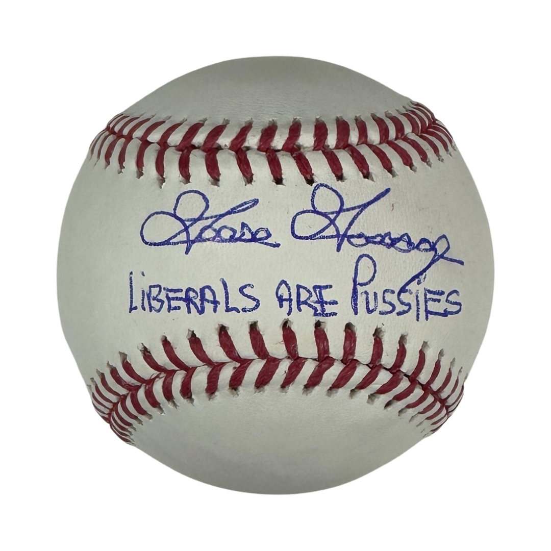 Goose Gossage Autographed OMLB “Liberals are Pussies” Inscription Beckett