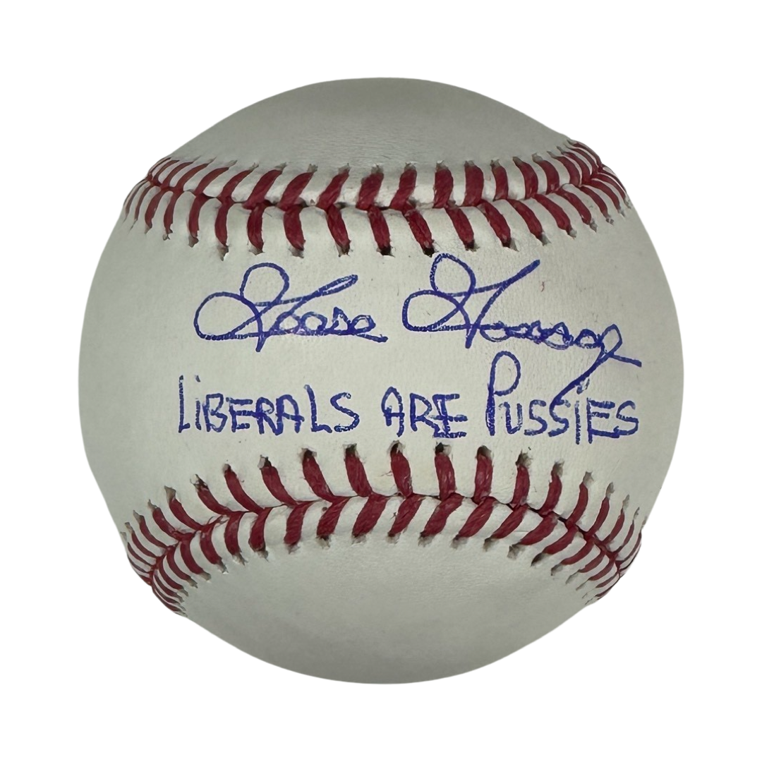 Goose Gossage Autographed OMLB Liberals are Pussies Inscription Beckett