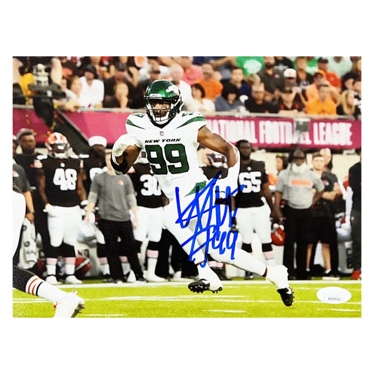 Will McDonald Autographed New York White Jersey Horizontal 8x10 JSA