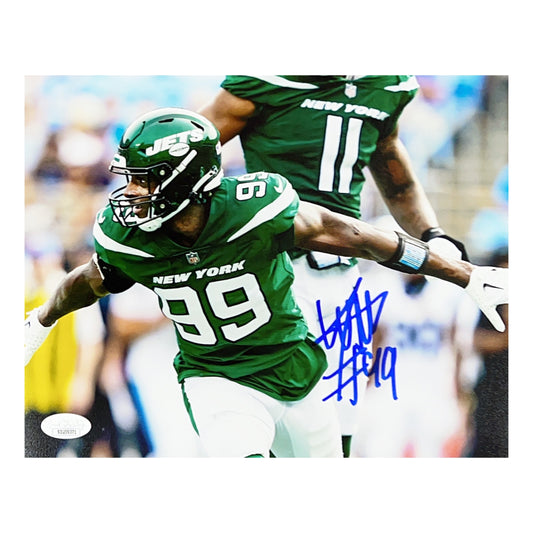 Will McDonald Autographed New York Green Jersey Horizontal 8x10 JSA