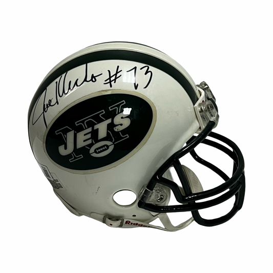 Joe Klecko Autographed New York Jets Signed White Mini Helmet Beckett BAS COA