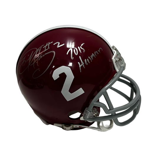 Derrick Henry Autographed Alabama Crimson Tide 2015 Heisman Mini Helmet Beckett BAS