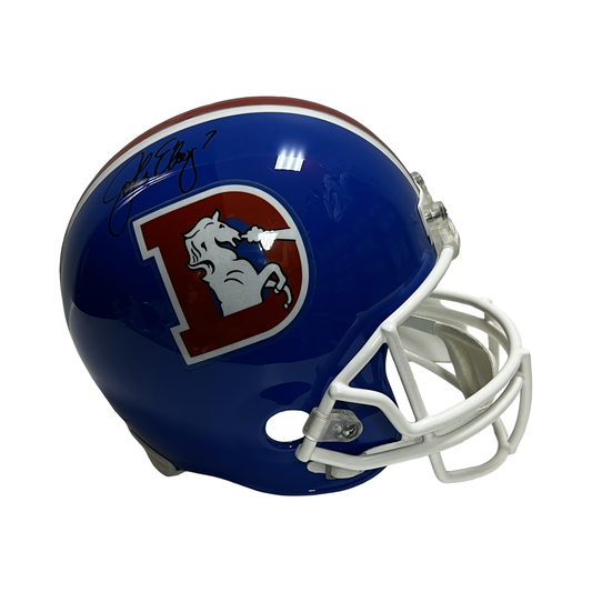 John Elway Autographed Denver Broncos Signed Proline Replica Helmet Beckett BAS