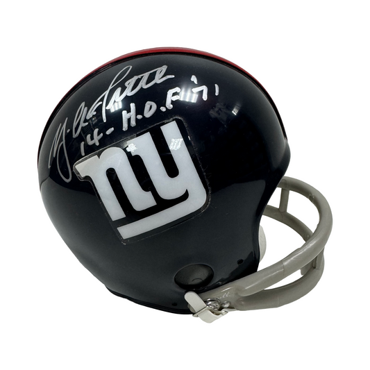 Y.A. Tittle Autographed New York Giants Mini Helmet “14-HOF’71” Inscription JSA