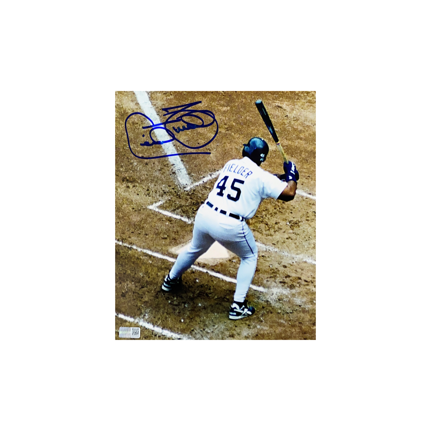 Cecil Fielder Autographed Detroit Tigers At Bat 8x10 Steiner CX