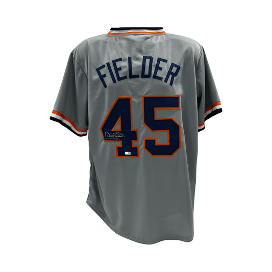 Cecil Fielder Autographed Detroit Tigers Grey Jersey Steiner CX
