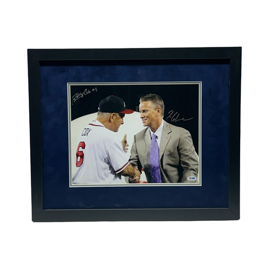 Bobby Cox & Tom Glavine Autographed Atlanta Braves 11x14 PSA - Framed