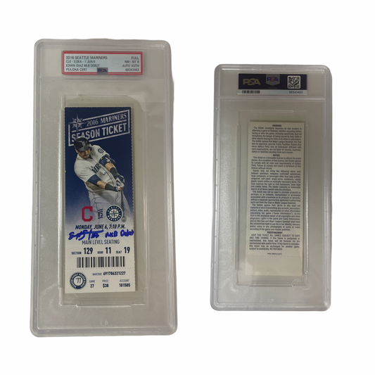 2016 Seattle Mariners Ticket CLE - 3, SEA - 1 Jun. 6 Edwin Diaz MLB Debut NM - MT 8 PSA Auto Authentic