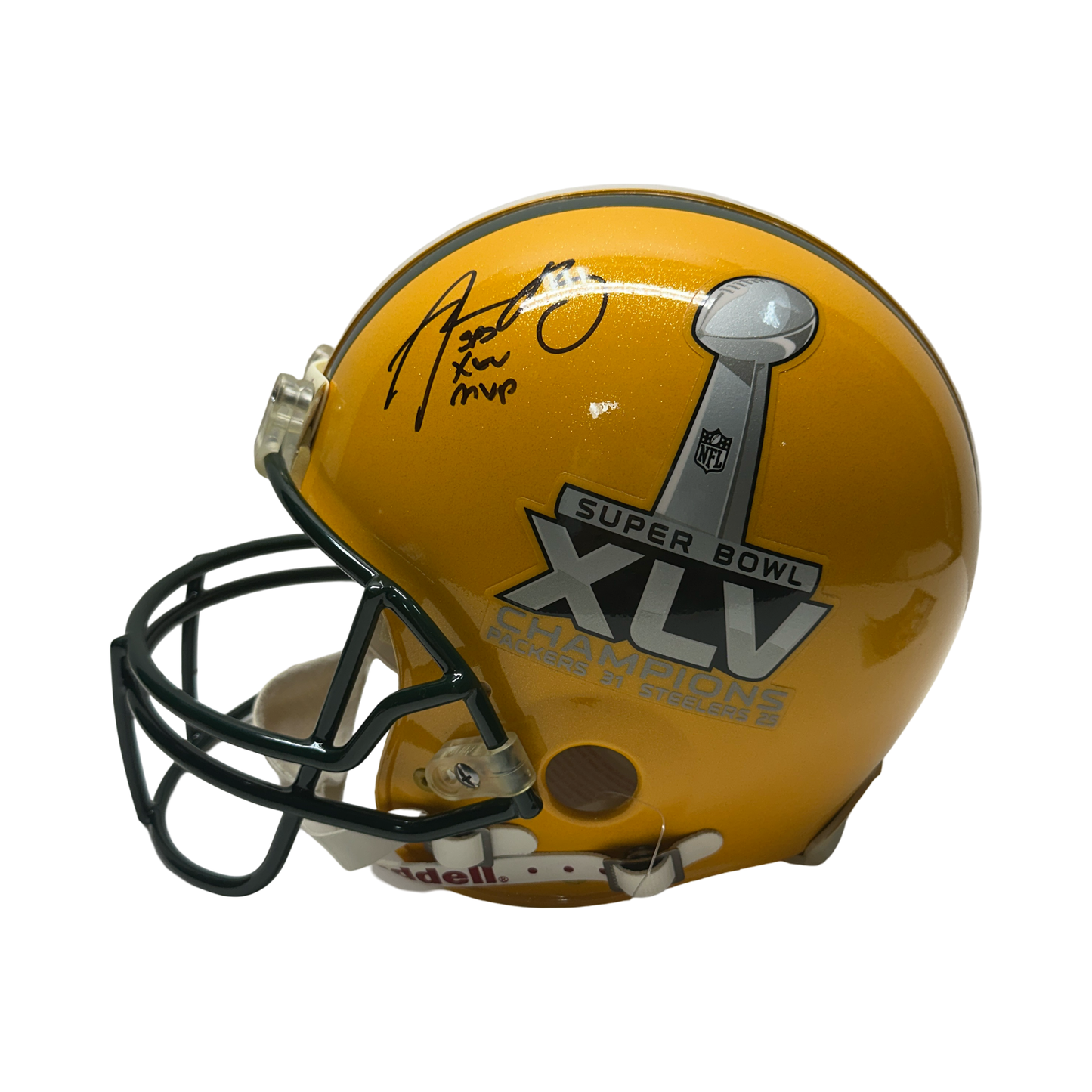 Aaron Rodgers Autographed Green Bay Packers "SB XLV MVP" Inscribed Authentic Superbowl Champions Helmet Beckett