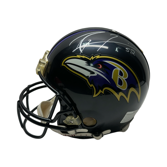 Ray Lewis Autographed Baltimore Ravens Ridell Authentic Helmet Beckett