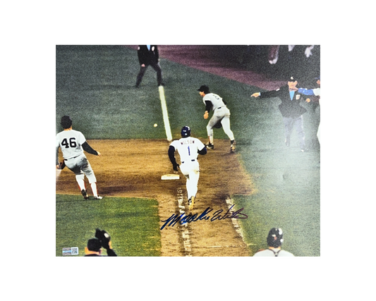 Mookie Wilson Autographed New York Mets Game Winning Hit 11x14 Steiner CX