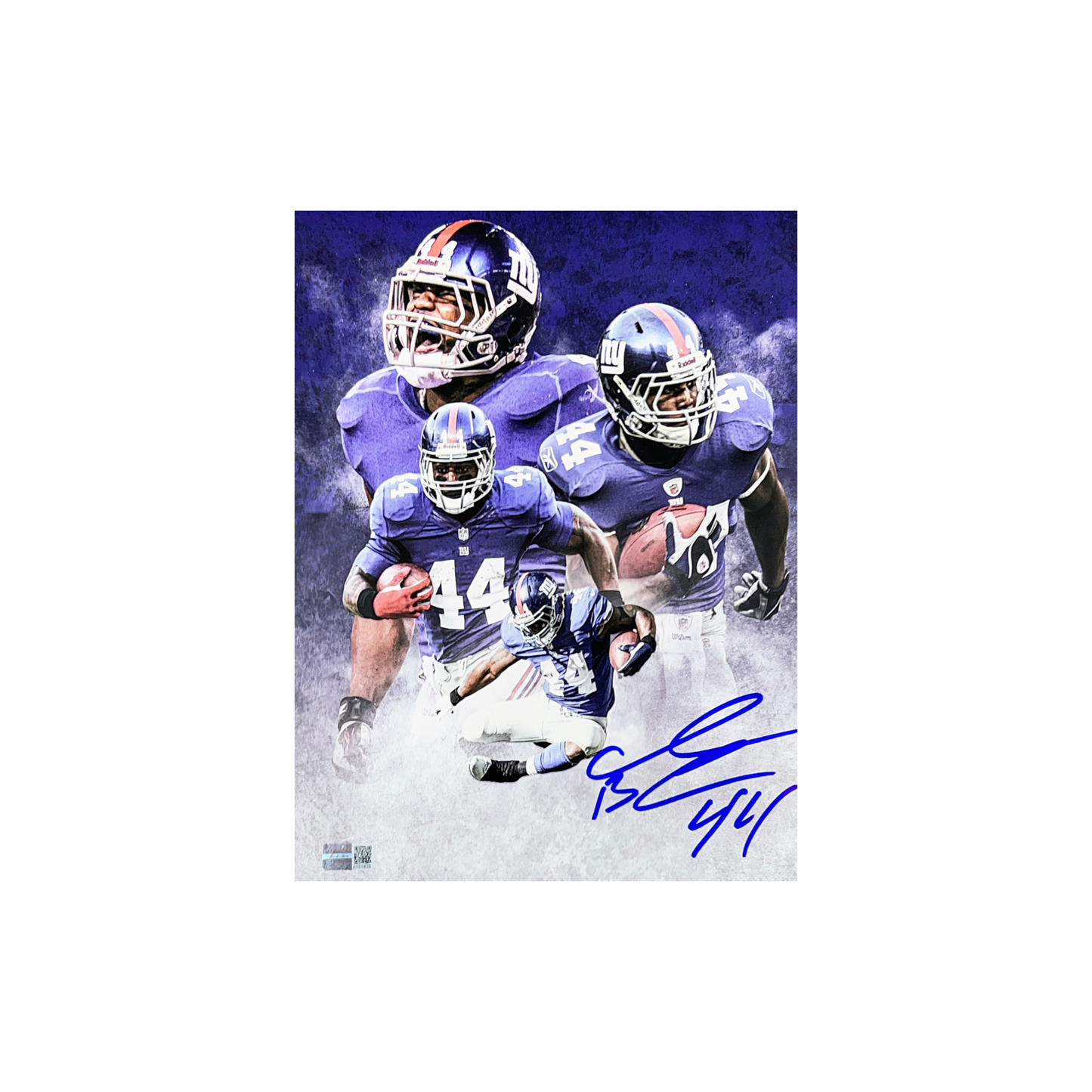 Ahmad Bradshaw Autographed New York Giants Edit 8x10 Steiner CX