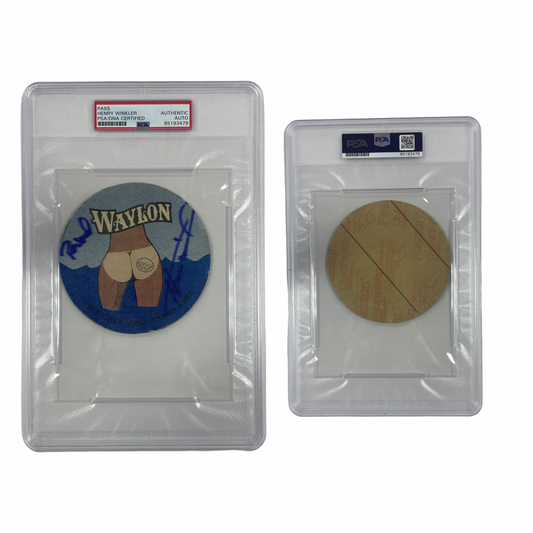 Henry Winkler Autographed Waylon Concert Pass From Personal Collection PSA Auto Authentic