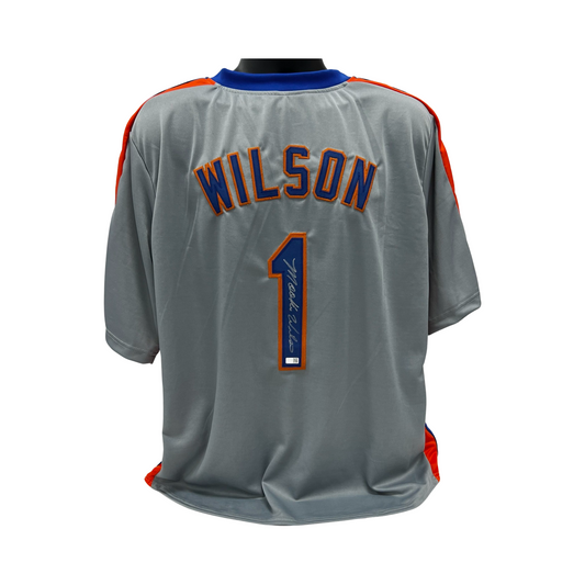 Mookie Wilson Autographed New York Mets Grey Jersey Steiner CX