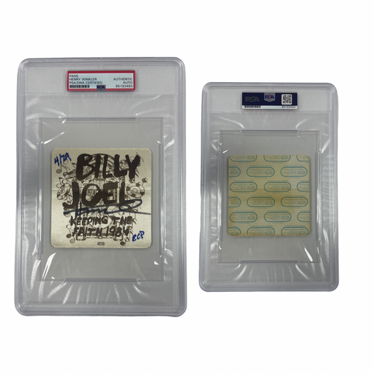 Henry Winkler Autographed Billy Joel Concert Pass From Personal Collection PSA Auto Authentic