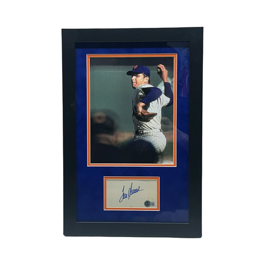 Tom Seaver Autographed New York Mets Cut Beckett - Framed