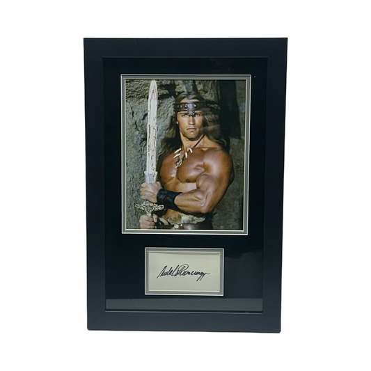 Arnold Schwarzenegger Autographed Conan The Barbarian Cut Beckett - Framed