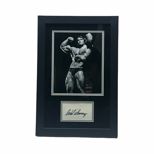 Arnold Schwarzenegger Autographed Bodybuilding Cut Beckett - Framed